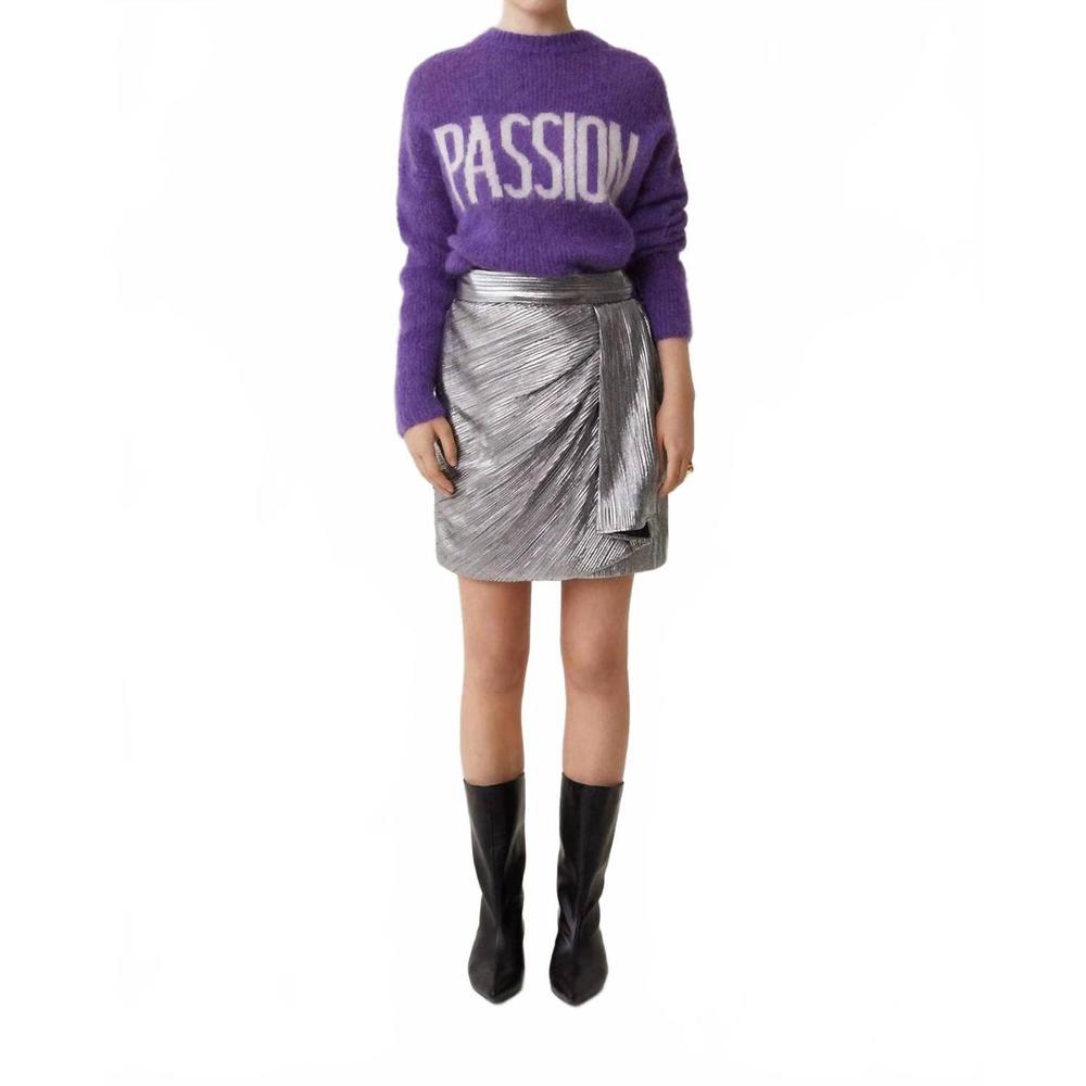 NEW SUNCOO flor mini skirt in argento